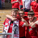 Crawley Town fans flocked to Wembley in their thousands to roar the boys on to glory.
