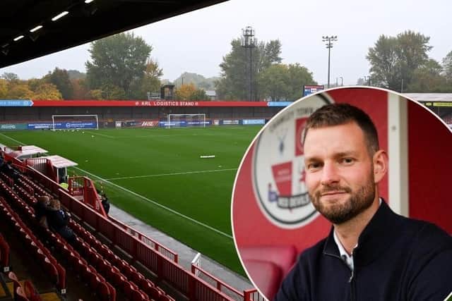 Crawley Town CEO Tom Allman has said the club have been working on improvements to the ground including the floodlights during the prolonged international break | Picture: Getty/CTFC