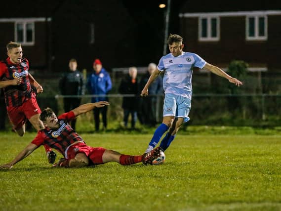 Action from Eastbourne Borough's 2-1 win at Wick in the Sussex Senior Cup