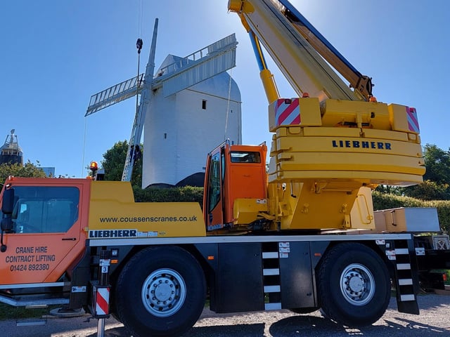 Jill Windmill in Clayton, Sussex, had her sweeps reattached on Saturday, October 8