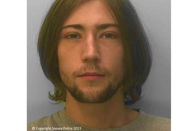 Police officers are searching for Connor McHugh, who is wanted on recall to prison. Photo: Sussex Police