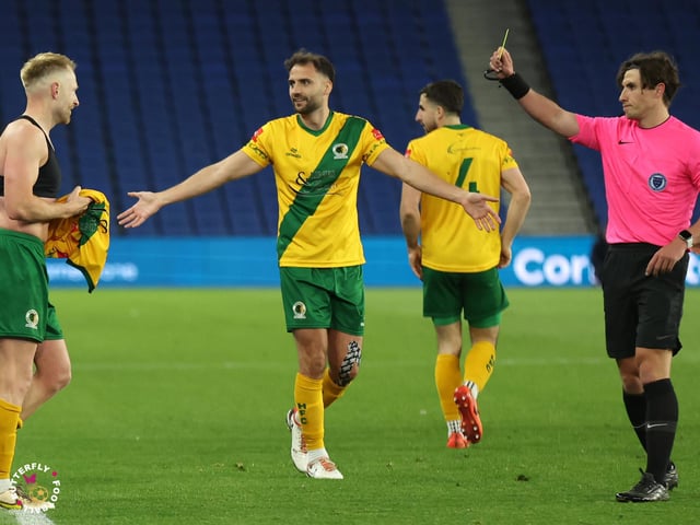 James Hammond’s majestic 95th minute free-kick clinched Horsham FC’s first league and Sussex Senior Cup double in the club’s history.