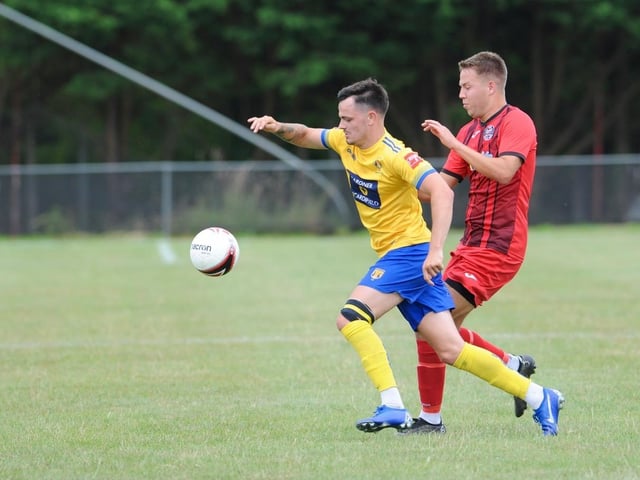 Action from a pre-season friendly between Wick and Lancing at Crabtree Park
