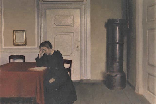 A Room in the Artist's Home in Strandgade, Copenhagen, with the Artist's Wife