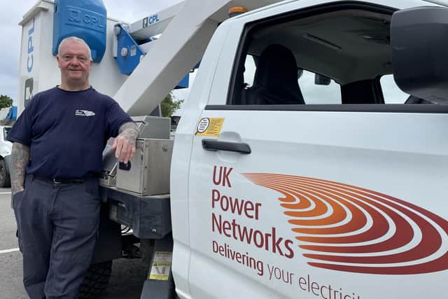 David is still on the line after four decades of service. Picture courtesy of UK Power Networks