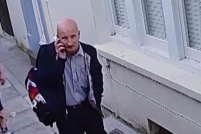 Steve Bouquet was caught on CCTV after stabbing nine-month old cat Hendrix in Crown Gardens, a narrow passageway linking Church Street and North Road in Brighton