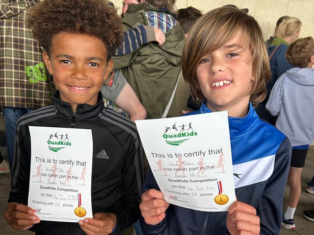 U11 boys Aidan Wai and Jacob Patten