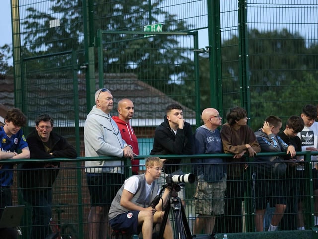 Crawley Town fans enjoy the team's first pre-season friendly, at Three Bridges FC