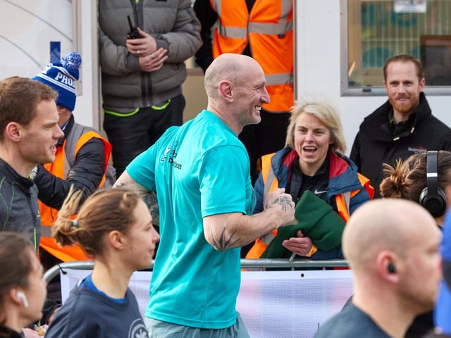 Action at the Brighton Half Marathon