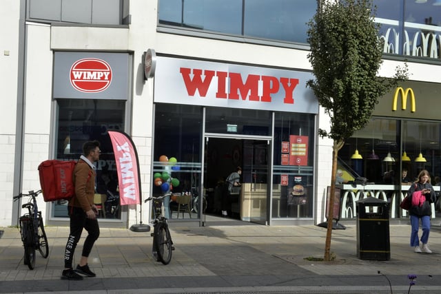 Wimpy arrived in the former Game unit next to McDonalds in October 2022. Burger King filled the former Clintons unit in September 2022. (Pic by Jon Rigby)