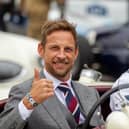 Jenson Button and Ant Anstead in Stirling Moss Tribute Parade 2021