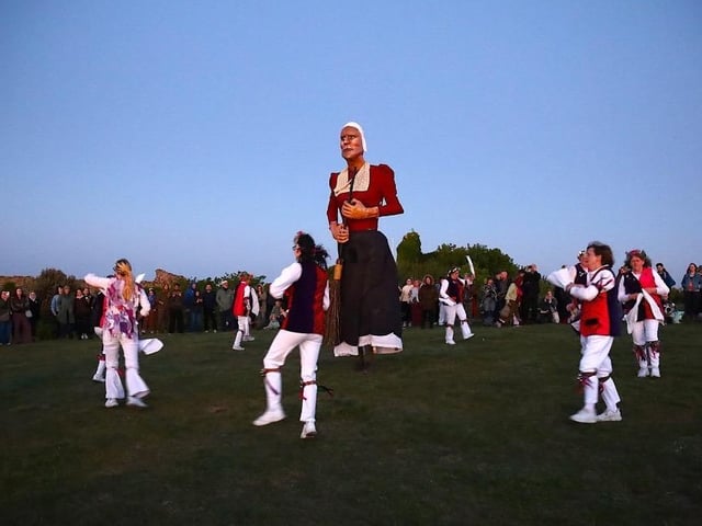 Dancing the sun up at Hastings on May Day