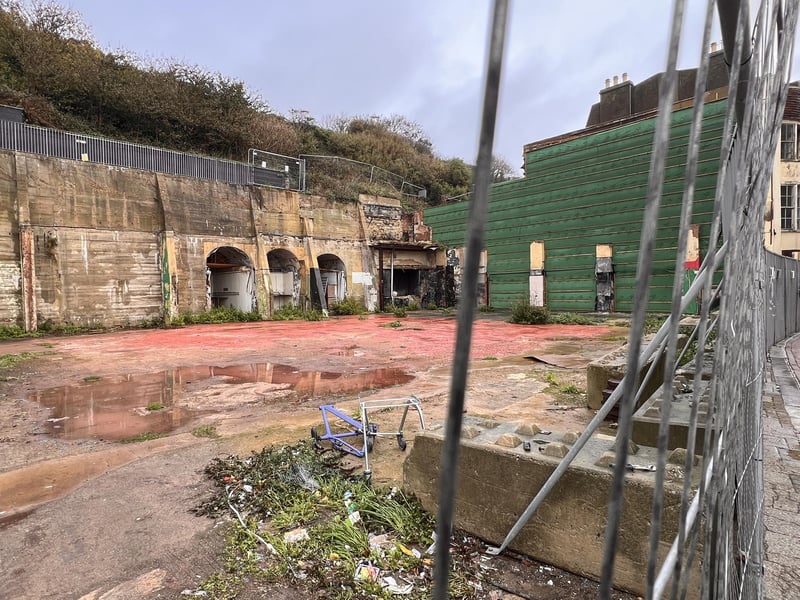 The site of the former amusement arcade in George Street, Hastings. Picture taken on October 27, 2026
