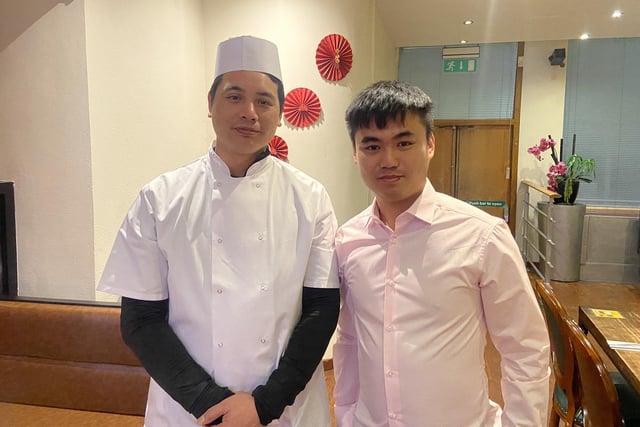 Buffet Time business director and chef Song Zhang (left) with general manager Solon Sit (right)