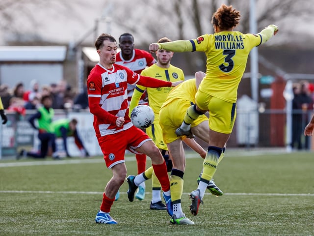 Action from Eastbourne Borough's vital win over Farnborough