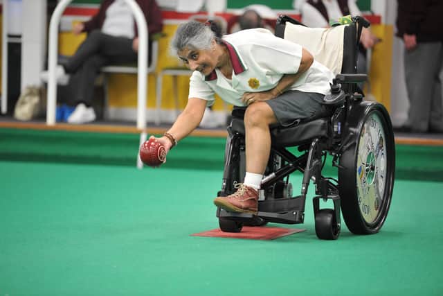 The new wheelchair means Lorraine Allen-Collins can bet back to bowling