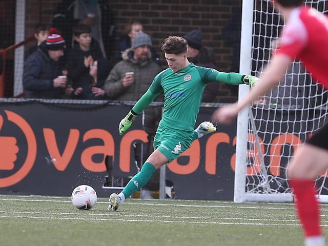 Action from Worthing's 2-0 National South win at Eastbourne Borough