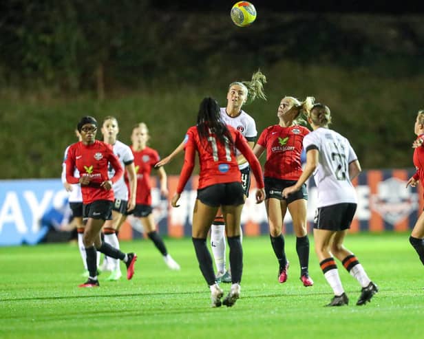 Lewes Women in recent action against Charlton | Picture: James Boyes