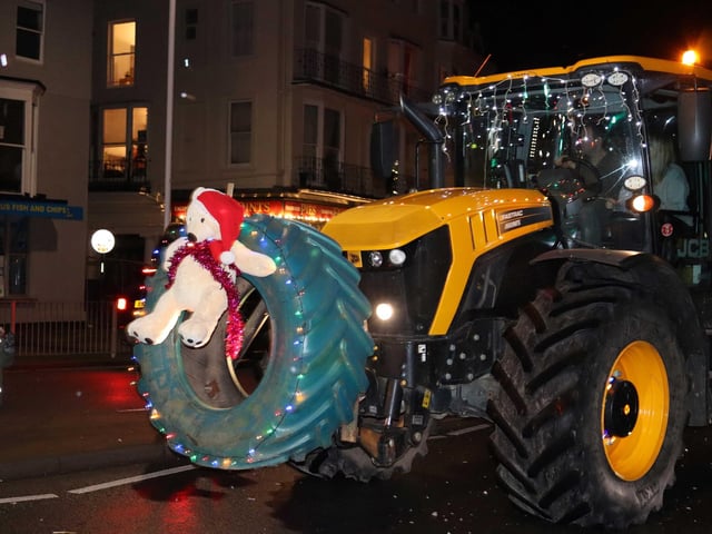 The Christmas Tractor Run 2024 leaving Hastings Old Town on December 21. Photo by Kevin Boorman.