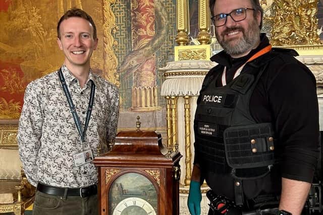 Dan Robertson, museum Curator of Local History & Archaeology (left), and Rural Crime Team Sergeant Tom Carter. Picture: Sussex Police