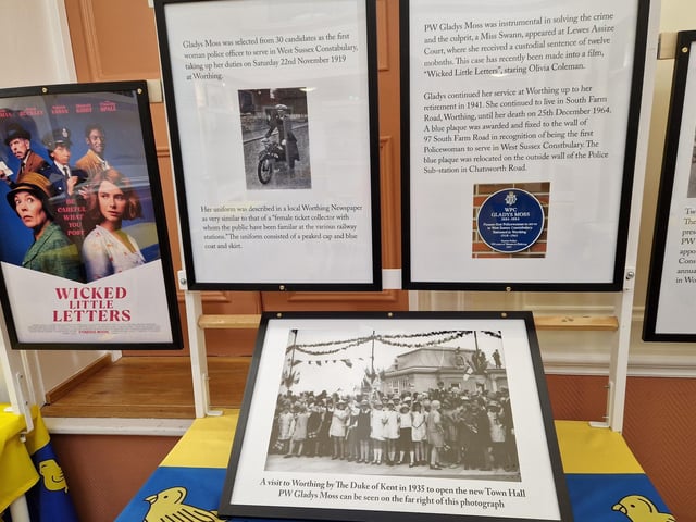 A whole section dedicated to WPC Gladys Moss, the first woman police officer to serve in West Sussex Constabulary