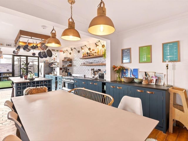 There is plenty of space for table and chairs in the 33ft5in kitchen