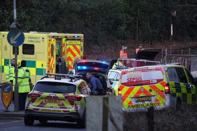 Police and fire engines were seen responding to a road traffic collision on the A267 Mayfield Road, Five Ashes, on Monday afternoon, February 12