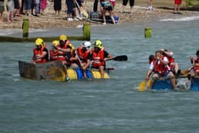 Selsey Lifeboat Week raft race. Picture courtesy of Selsey RNLI
