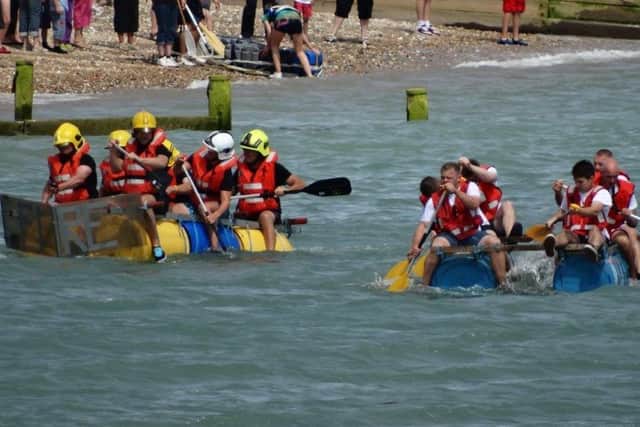 Selsey Lifeboat Week raft race. Picture courtesy of Selsey RNLI