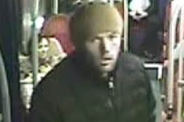 Investigating officers would like to speak to the man in this picture ‘as part of their enquiries’ after an assault on a bus between Shoreham and Hove. Photo: Sussex Police
