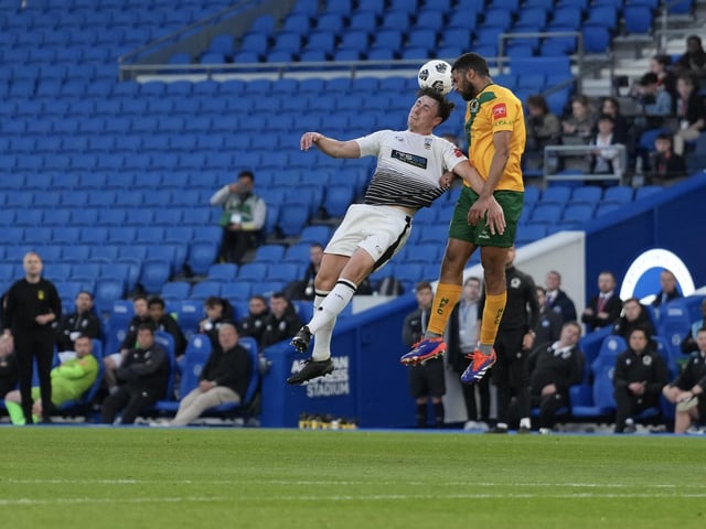 Littlehampton Town and their fans at the Sussex Transport Senior Cup final at the Amex Stadium