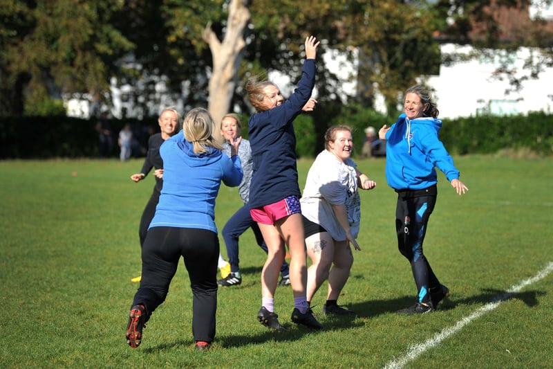 Olympic gold medal winning hero and TV personality Sam Quek attended Hove R.F.C for one of the RFU’s ‘Inner Warrior’ camps. SR23101602Photo by S Robards/Nationalworld