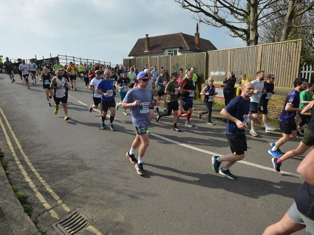 Action in the 2026 Hastings Half Marathon