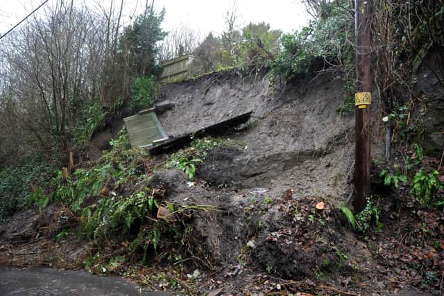 The A29 between Lower Street and Church Hill in Pulborough was closed on December 28 last year after a landslide