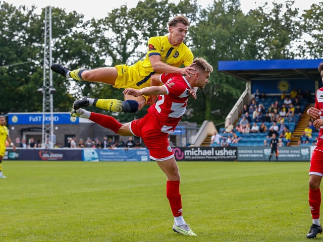 Action from Eastbourne Borough's 1-1 National League South draw at Farnborough