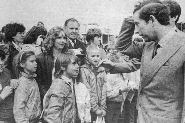 King Charles met with young people during his visit to Mid Sussex in 1986.