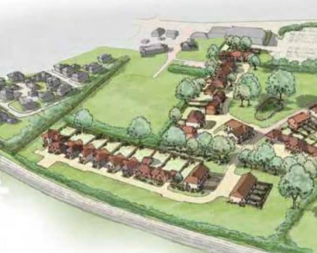 Plans to build 65 homes in Pulborough are to be considered by Horsham District Council. Image: Castle Land And Development