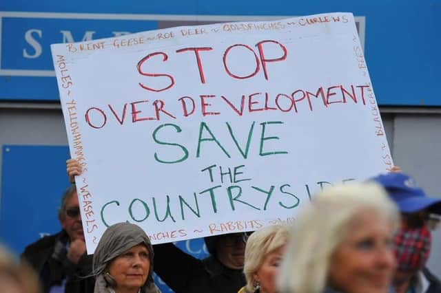 Sussex has seen many protests against housebuilding on green spaces