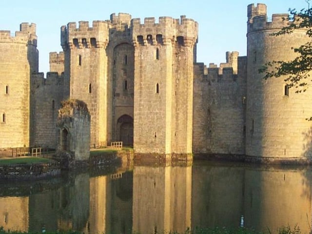 Bodiam Castle is one of the finest castles in England. You can explore the grounds and learn about medieval history
