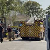 A chemical leak was found in a storage cupboard and contained by firefighters, according to West Sussex Fire and Rescue Service. Photo: EmergencyCatchesUK0 (Chase)