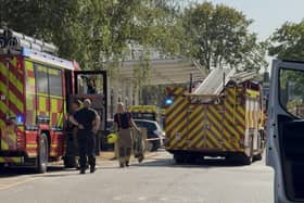 A chemical leak was found in a storage cupboard and contained by firefighters, according to West Sussex Fire and Rescue Service. Photo: EmergencyCatchesUK0 (Chase)