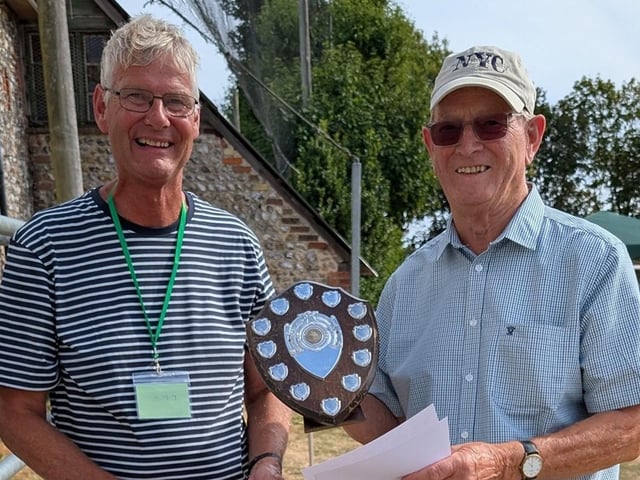 Colin Crane won a total of nine cups and trophies, including the Ray Brown Memorial Shield for sweet peas