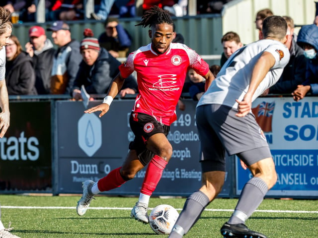 Action from Eastbourne Borough's 2-0 Ntional League South win against Slough Town at Priory Lane