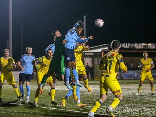 Action from Eastbourne Borough's 3-1 defeat at home to Havant and Waterlooville in National League South