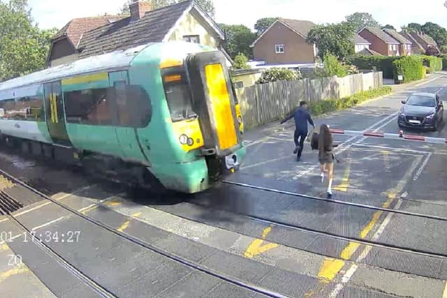 Latest figures show there were 29 near misses at level crossing at Sussex railways in the past year. Photo: Network Rail