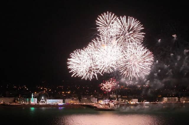 A spectacular display of fireworks, launched from Worthing Pier, lit up the night sky on Saturday