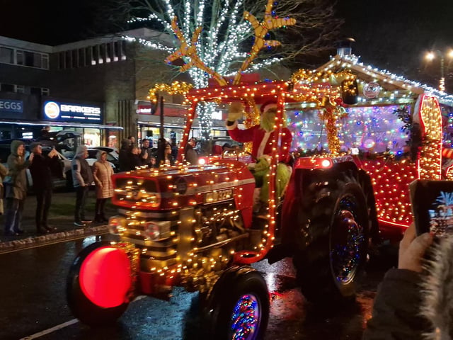 The Arundel Illuminated Tractor Run 2025 in Rustington, which it was visiting for the first time