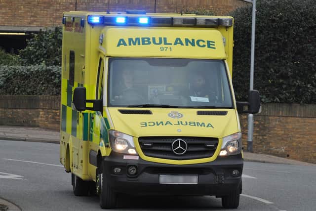 Ambulance on blues and twos