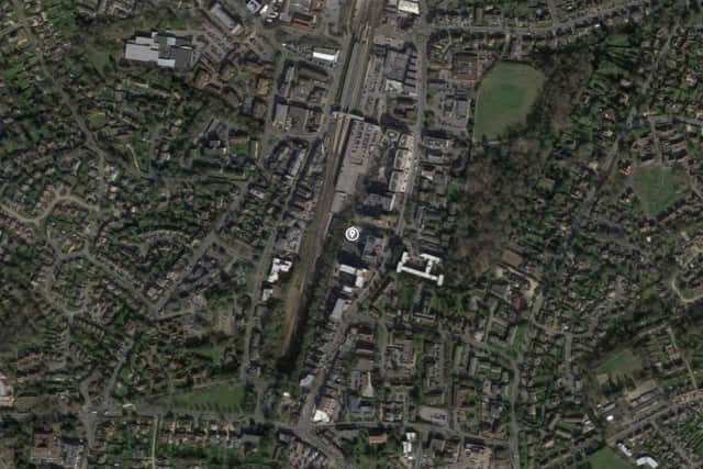 DM/23/2259: Land To The R/o Central House, 25 Perrymount Road, Haywards Heath. Erection of an 8 storey building comprising of 38 flats 21 x 1 bed and 17 x 2 bed) with associated landscaping, parking and refuse stores. (Photo: Google Maps)