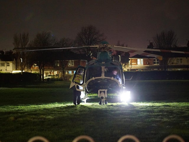 An air ambulance also attended the scene.